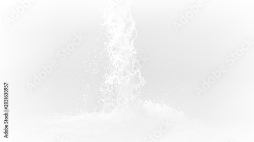 Transparent waterfall current with dynamic splash motion PNG