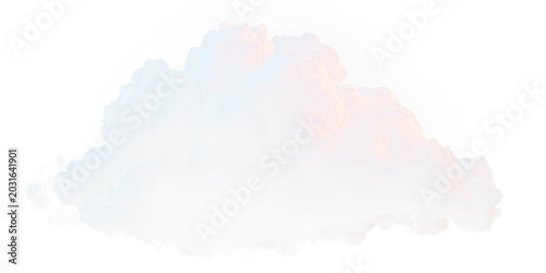 фотографія Realistic soft cloud isolated transparent background PNG