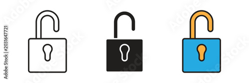 Photos Opened Padlock Icon