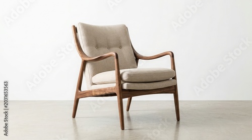 Old vintage wooden chair isolated on white background