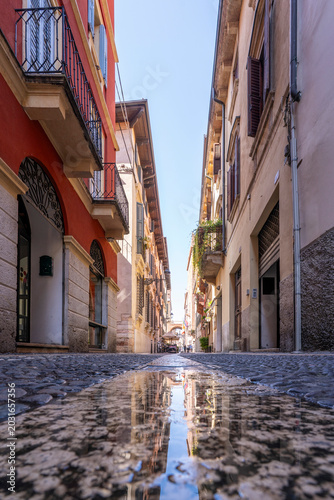 Photos Colorful street view in Verona City of Italy