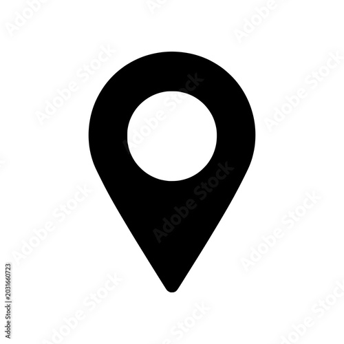 Tableau sur toile Minimal location pin icon with simple shape and center circle
