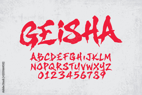 japan brush font style