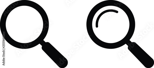 Fotografi Search icon, magnifying glass icon vector illustration with modern flat style fo