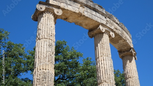 Bild auf Leinwand Ancient Pillars At Archaia Olympia