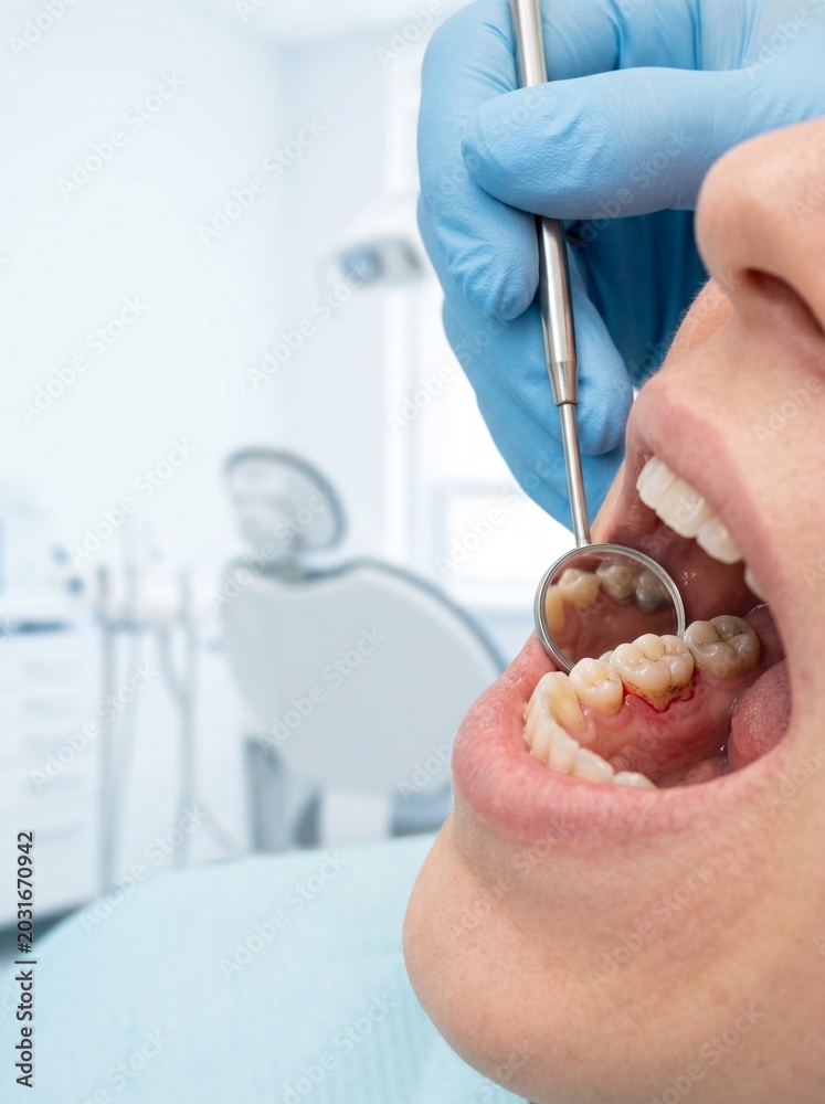 Fototapeta premium Dental Examination and Tooth Pain Diagnosis Concept