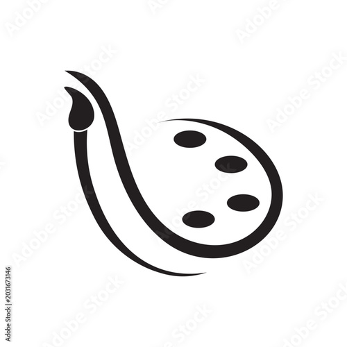 Paint Palette icon logo vector