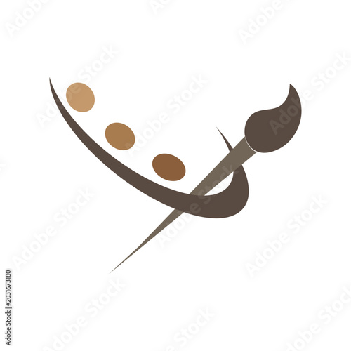 Paint Palette icon logo vector