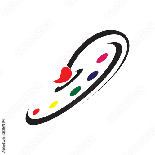 Paint Palette icon logo vector