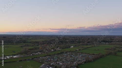 Richmond Avenue over Allotments Reading UK