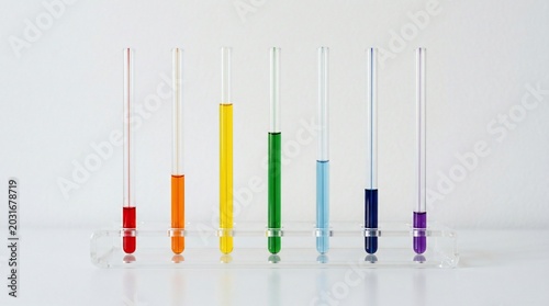 Colorful Syringes and Vials Displaying Medical and Scientific Research.