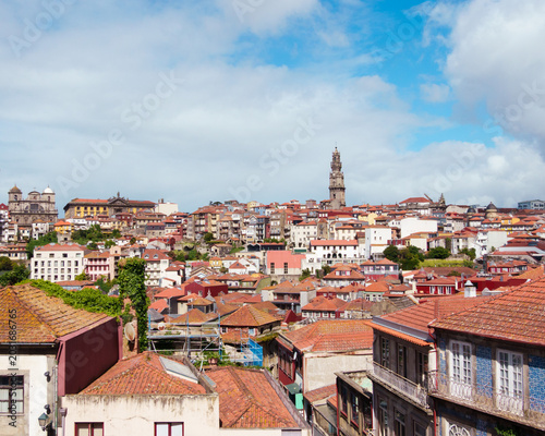 view of the old town of porto portugal