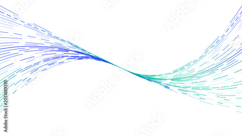 Blue Green Abstract Flowing Gradient Wave Background