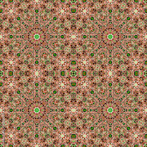 Seamless abstract geometric kaleidoscope pattern.
