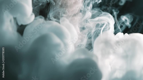 Fog smoke clouds, dense white mist abstract background