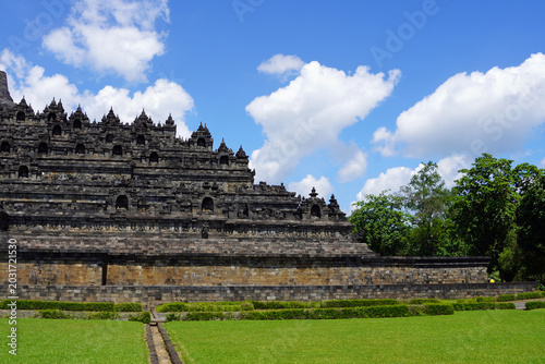 senic view of borobodur temple