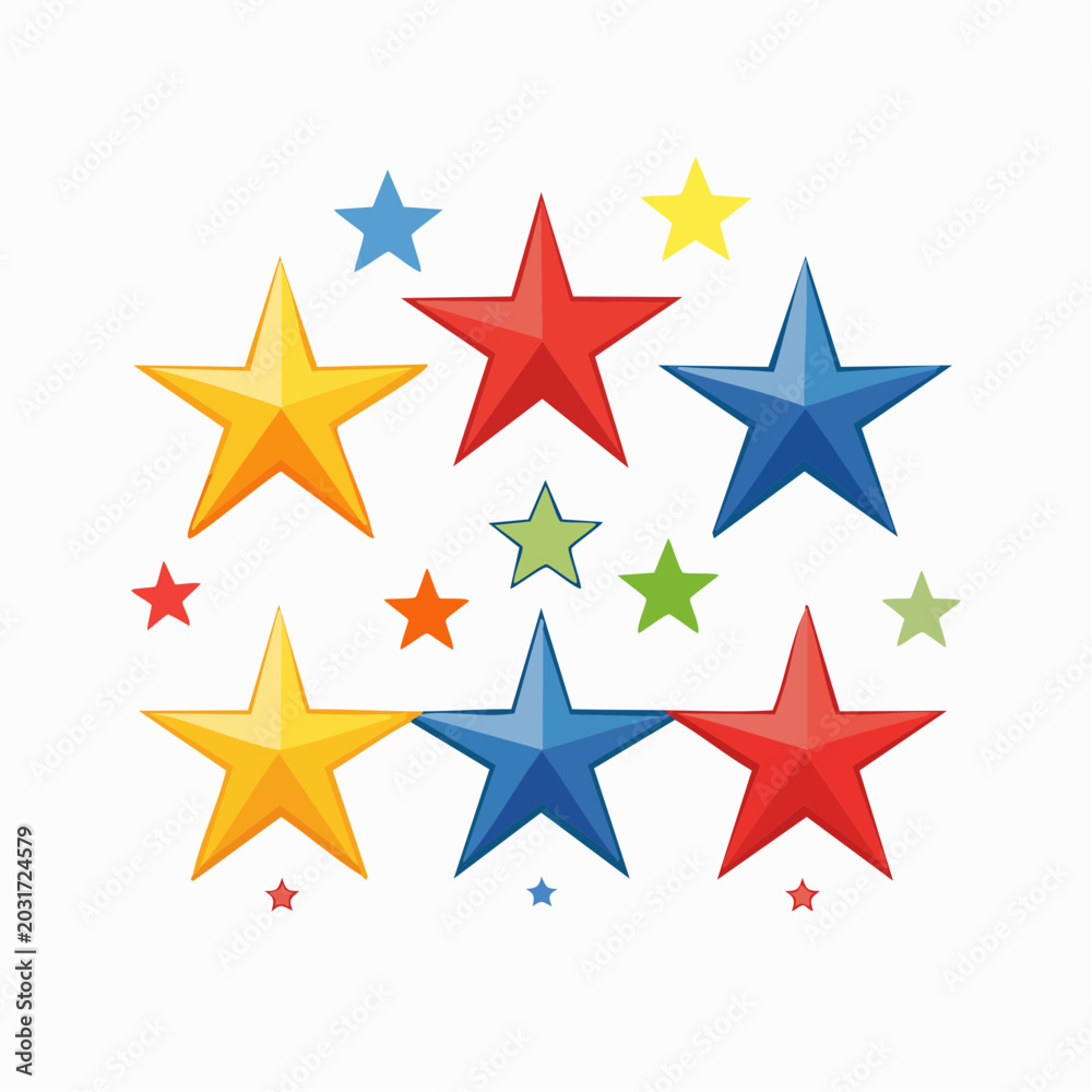 Fototapeta premium Colorful Stars Collection