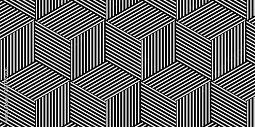 Seamless pattern Abstract geometric with stripes. Gray ornament. Vector geometrical diagonal fabric waves seamless texture.
