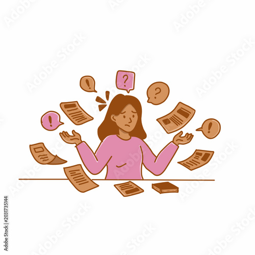 People with many task in the office