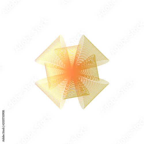 Sacred Geometry Floral Ornament Vector Illustration