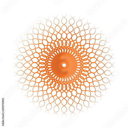 Symmetrical Geometric Mandala Vector Background