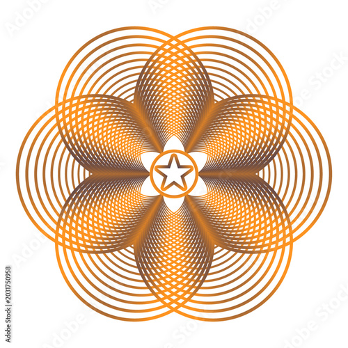 Spirograph Inspired Radial Flower Pattern Artwork