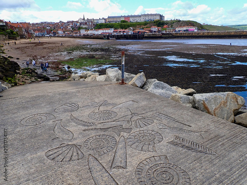 Views of Whitby in North Yorkshire , UK