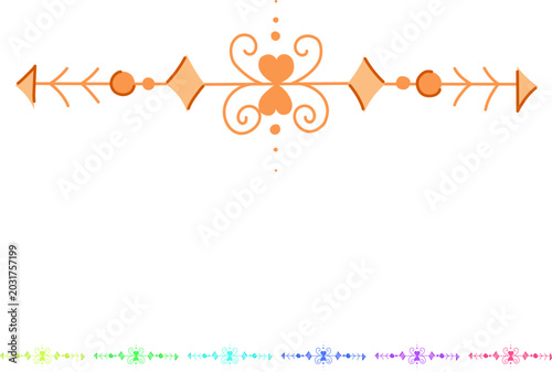 Schilderij op canvas anguish wedding border ornament cartoon