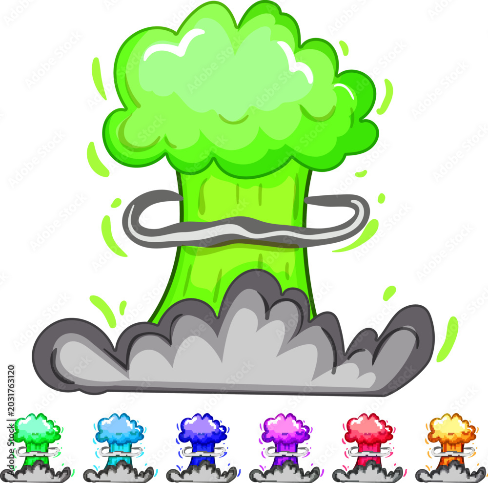 Photography detonation explosion effect cartoon