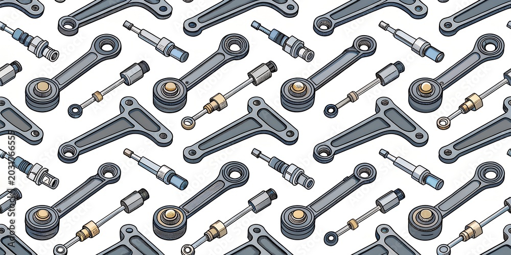 Obraz premium seamless pattern of set of keys