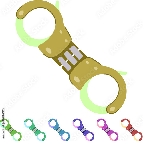 Obraz na płótnie criminal handcuffs cartoon