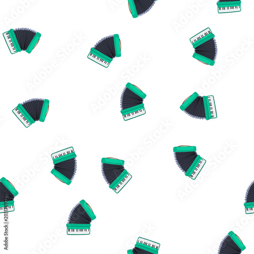 Photos pattern melody accordion cartoon