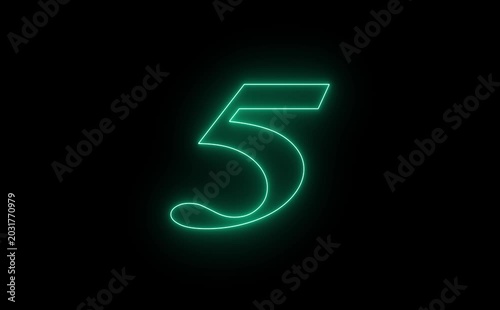 10 second countdown timer animation. neon Countdown Timer.