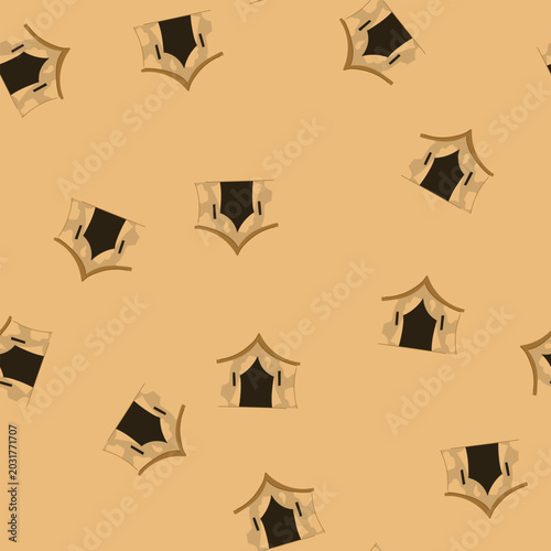 Bild auf Leinwand pattern army tent symbolizing military encampment and temporary shelter for sold
