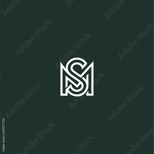 Luxury SM Monogram Logo Vector for Premium