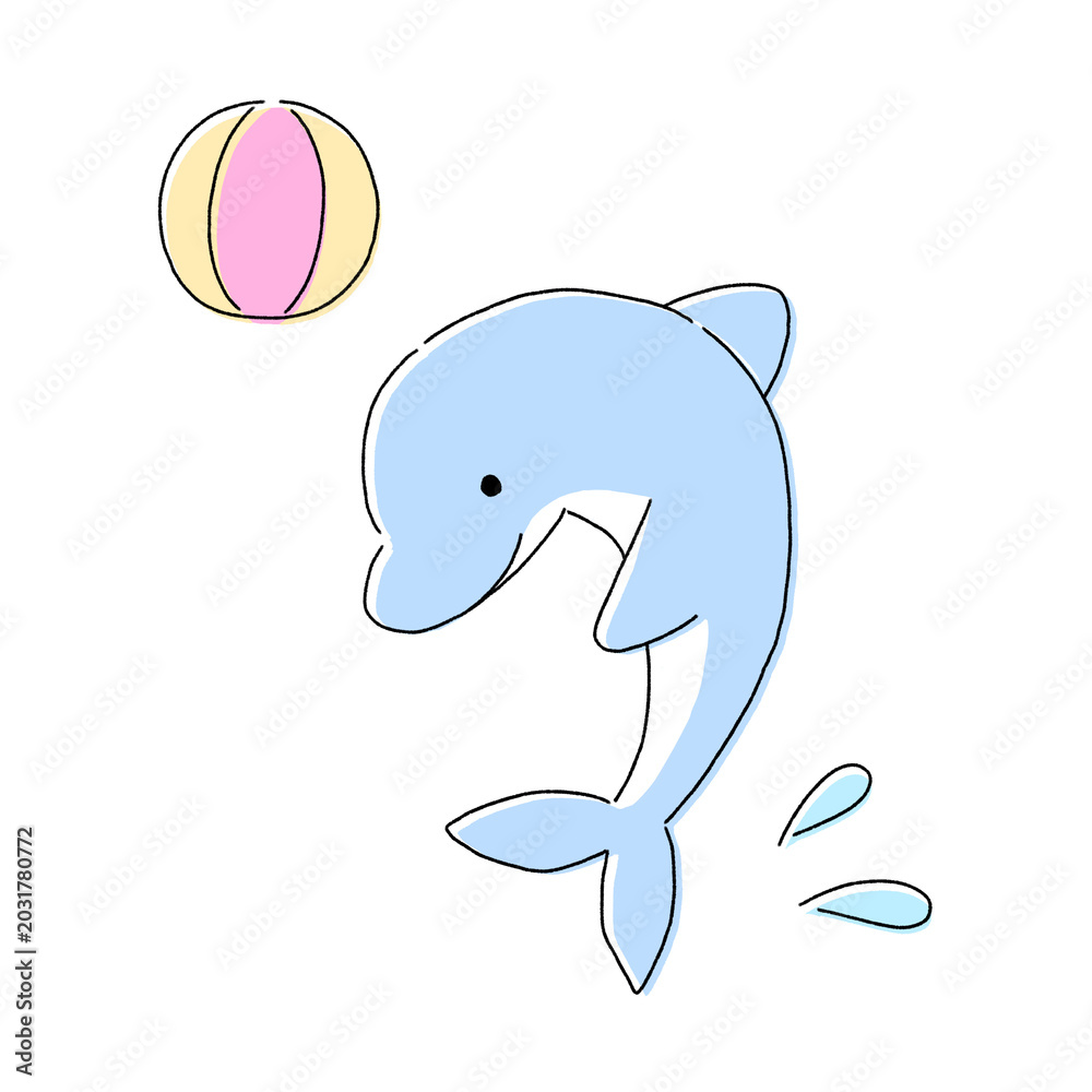 Obraz premium イルカのイラスト