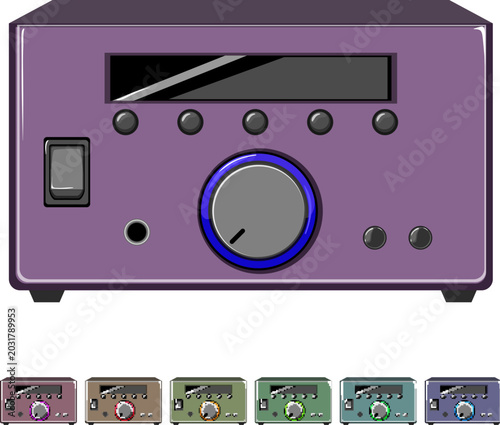 Schilderij op canvas stereo digital amplifier cartoon