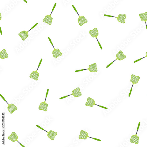 Photos pattern green plastic fly swatter providing an effective household tool for summ