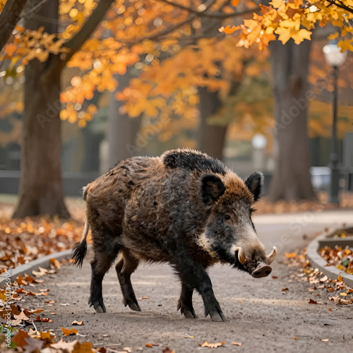 wild boar in the woods