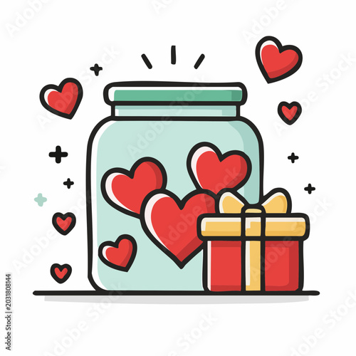 Jar of Hearts and Gift Icon