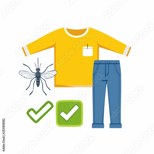 Mosquito Protection Clothing and Checkmarks