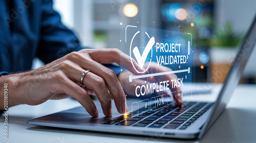 Project Validation and Task Completion on Laptop