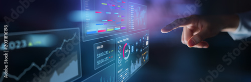Konstfotografi Advanced Analytics Dashboard Displaying Global Business Statistics and Interactive Charts