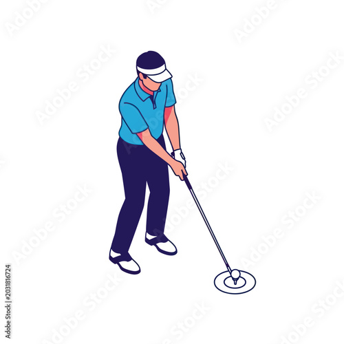 Quadro su tela Man using metal detector outdoors actively.