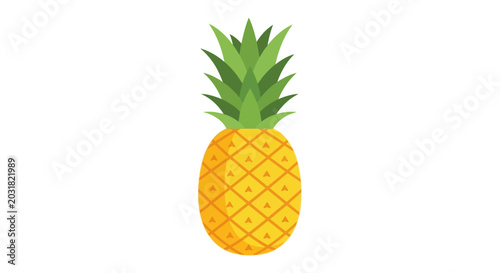 Fresh pineapple isolated on white background for commercial design projects