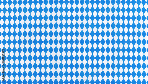 Bright blue and white diamond pattern fills the space with a classic design found in many places