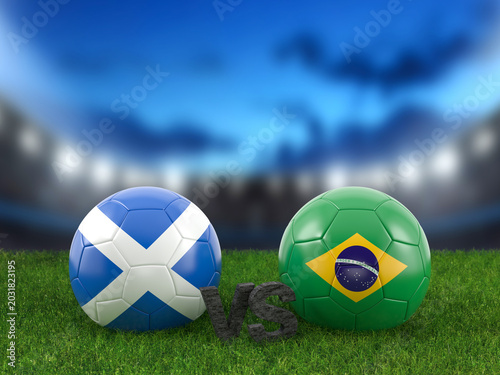 Soccer world cup group C Scotland vs Brazil