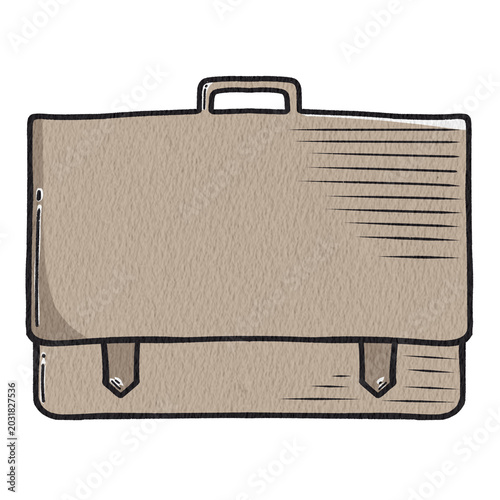   Briefcase doodle icon.
