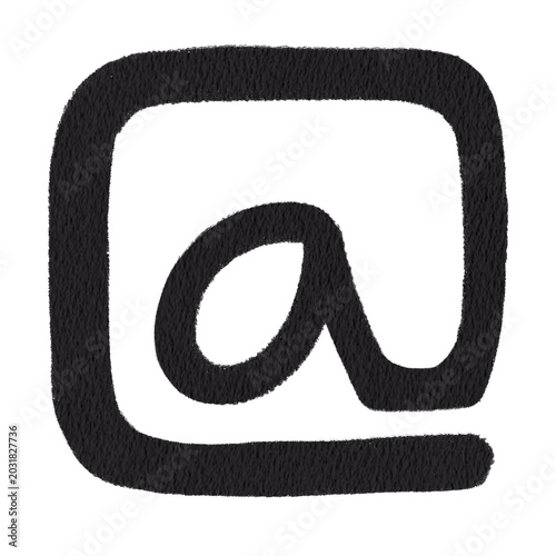 Email symbol doodle icon.