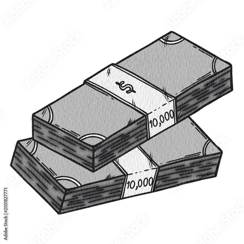 Stack of money.